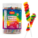 Rainbow Swirl Lollipops 30 Count Jar – Individually Wrapped Birthday Party Favors and Goodie Bag Treats for Kids