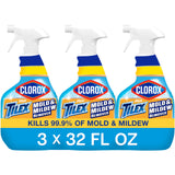 Clorox Tilex Mold and Mildew Remover – Tile and Grout Restorer for a Polished Bathroom Aesthetic, Pack of 3