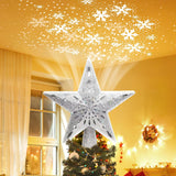Lumabelle 3D Glitter Star Tree Topper – Safe No-Flame Holiday Decor for Children's Bedroom and Family Christmas Setup