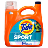 Tide Ultra Sport Liquid Laundry Detergent for Youth Sports Uniforms and Family Mudroom Laundry, 132 fl oz 94 Loads