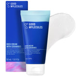 Good Molecules Rich Cream with Ceramides – Streamlined Daily Face Moisturizer for an Uncluttered Vanity, 50 ml