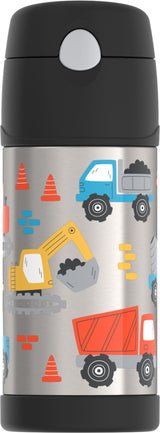 Thermos Funtainer Water Bottle with Straw – Hygienic Covered 12 oz Kids Bottle for Germ Aware Classrooms