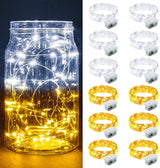 Aurora Glow Waterproof Fairy Lights 7ft Battery Operated for Patio Table Centerpiece and Outdoor Dining Setup