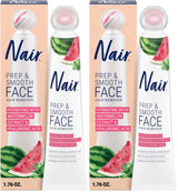 Nair Prep & Smooth Face Exfoliating Depilatory Cream – Mindful At-Home Spa Treatment for Cheek Fuzz