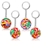 4PCS Football Ball Keychain Bundle – Thoughtful Housewarming & Holiday Gift for Soccer Lovers, World Cup Merchandise