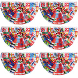 Child-Safe International Flags – Durable Pleated Fan Set Perfect for Nurseries & Kids' Bedrooms