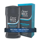 DOVE MEN + CARE Clean Comfort Invisible Solid Stick – Travel-Size Deodorant for Long Business Trips and Camping Weekends