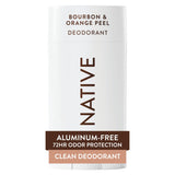 Native Deodorant Bourbon & Orange Peel – Streamlined Deodorant for Capsule Bathroom Counters, Single Solid Stick