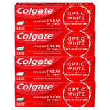 Colgate Optic White Stain Fighter Clean Mint Paste – Daily Self-Care Toothpaste for a Confident Morning Routine
