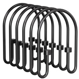 AmazerBath Shower Curtain Hooks – Family Safe Rust Proof Bathroom Hardware, No Snag Glide for Kids Bathroom 12 Pack