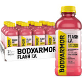 BODYARMOR Flash I.V. Electrolyte Beverage – Hydration for Construction Sites and Landscaping Jobs, Coconut Water Recovery Drink 20 Fl Oz 12-Pack