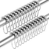 Amazer Shower Curtain Hooks – Premium Polished Gold Bathroom Hardware, Stainless Steel Set of 12