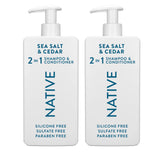 Native Sea Salt & Cedar 2-in-1 Hair Cleanser – Minimalist Vanity Essential with 11 Clean Ingredients