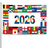 World Cup Flag 2026 – Thoughtful Housewarming Gift for Football Lovers, Washable Wall Hanging