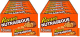 REESE'S NUTRAGEOUS Chocolate Peanut Butter Candy Bars – Valentine's Day and Christmas Holiday Gift for Coworkers, Individually Wrapped 18-Count Box