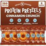 CRISP POWER Protein Pretzels – Hiking Trail Refuel for Endurance Days, 27g Plant Protein Single-Serve Packs