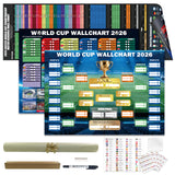 World Cup Wall Chart 2026 Poster Set – Thoughtful Birthday Gift for Soccer Fans Who Have Everything