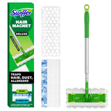 Swiffer Sweep & Mop Deluxe Multi-Surface Kit for Simple Capsule Home Cleaning, 25-Inch Collapsible Design in Neutral Black