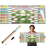 2026 World Cup Schedule Poster – Unique Housewarming Gift for Hosts, Waterproof Reusable Tournament Tracker Poster