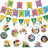 AhfuLife 24pc Soccer Swirl Bundle – Birthday Gift for Soccer Mom Hosting a World Cup Watch Party