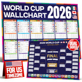 SoccerPoster Studio World Cup Bracket Poster 2026 Classroom Prediction Game, A1 Soccer Wall Chart for Students