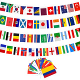 World Cup 2026 Double-Sided Flag Banner for Bedroom and Living Room Aesthetic, 48 Country Nylon String Set for Soccer Home Decor