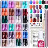 Teenitor Short Press On Nails – Luxury 24-Pack Set With Matte and Glossy Finishes, 2+ Week Wear