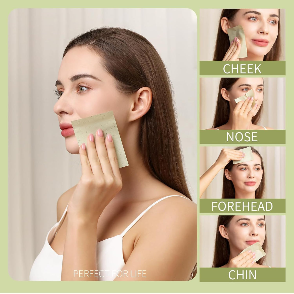 Teenitor Green Tea Blotting Paper – Mindful Skincare Ritual Addition, Gentle Linen Sheets for Midday Refresh