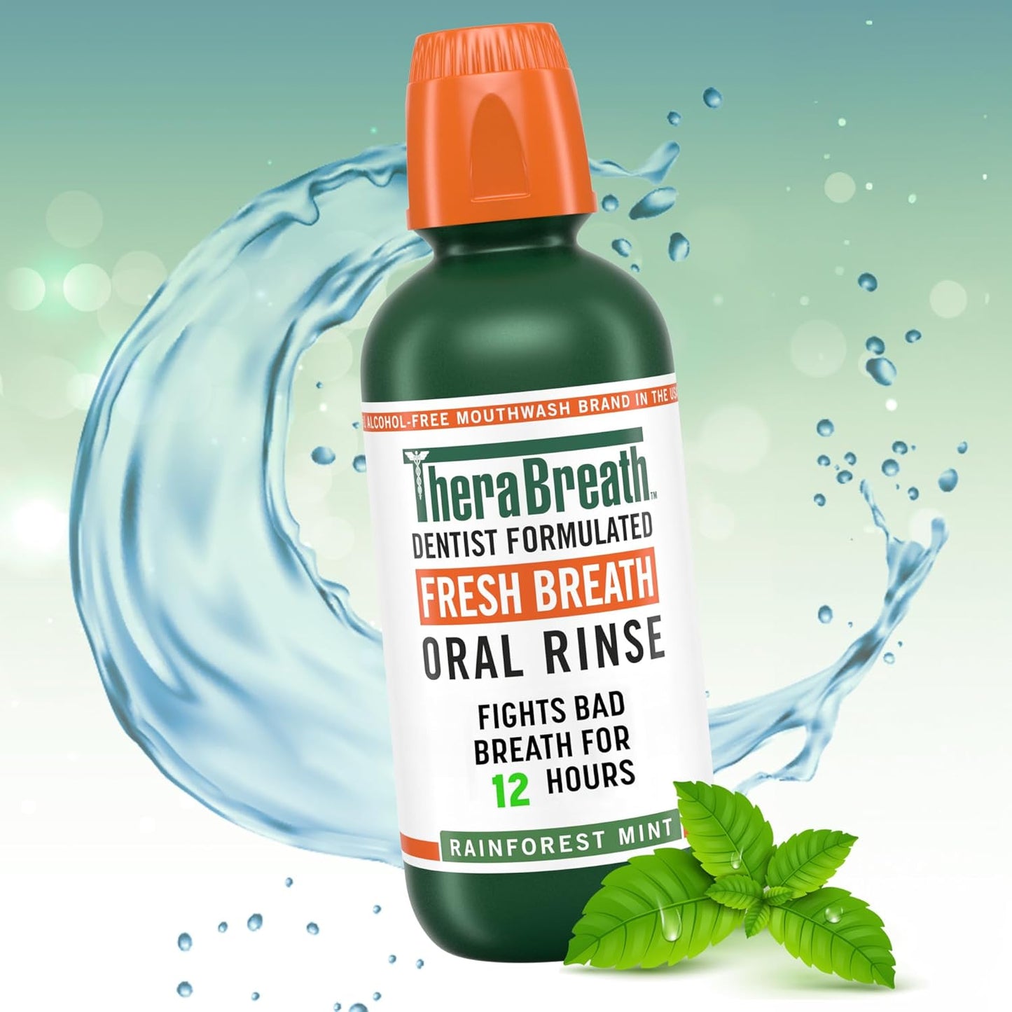 TheraBreath Alcohol-Free Mouthwash – Simple Ingredient List Free of Dyes Sulfates and Parabens for Intentional Living