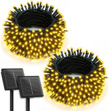 Brightown 2 Pack Solar Fairy Lights 144ft 400 LED Warm White Twinkle, Cozy Ambient Lighting for Living Room Bedroom and Indoor Home Decor Aesthetic
