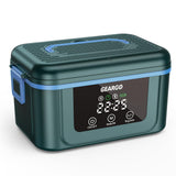 GEARGO Cordless Electric Lunch Box Gift for Truck Drivers, 6.7-Cup Rechargeable Heated Lunchbox with Ice Crystal Box