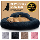 PetJett Calming Dog Bed Medium – Thoughtful Adoption Day Gift for New Puppy Parents, Plush Donut Bed for Rescues