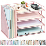 gianotter 6-Tier Document Organizer with Magazine Slot – Gift-Ready Storage for Students and Teachers
