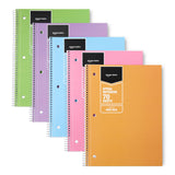 Amazon Basics 5-Pack Spiral Notebooks – Library Study Notebook Set for Younger Students