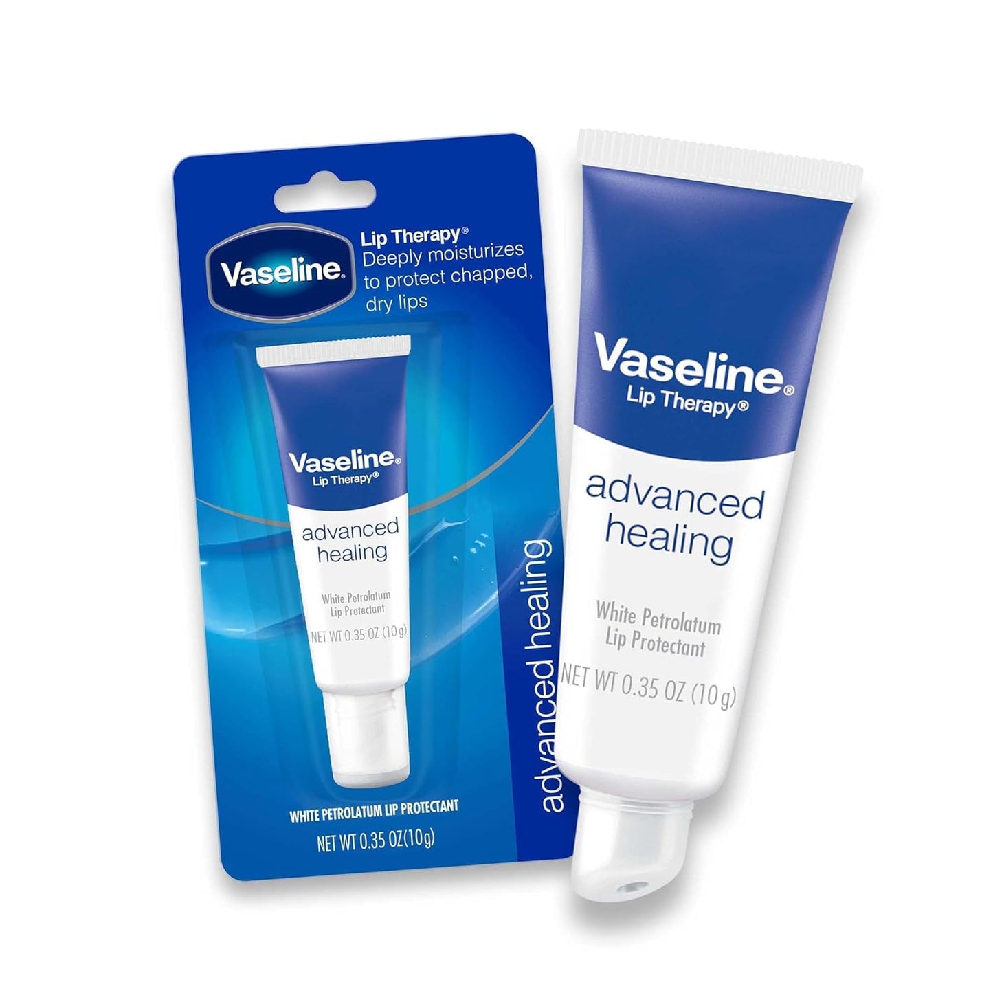 Vaseline Lip Therapy Advanced Healing 3-Pack – Windproof Lip Balm for Ski Slopes, Hiking Trails and Cold Weather