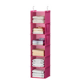 YOUDENOVA Hanging Closet Organizer and Storage – Stylish 6-Shelf Closet Organizer in Grey for Bedroom Decor, Grey
