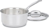 Cuisinart 1.5-Quart Professional-Grade Stainless Steel Saucepan with Lid – Crafted Cookware for the Discerning Home Chef, Induction-Ready
