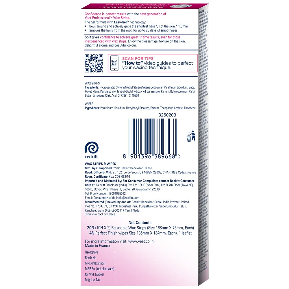 Veet Full Body Waxing Kit for Normal Skin – Travel-Ready Hair Removal for Vacation Prep