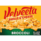 Velveeta Shells and Cheese with Broccoli, 9.4 oz – Easy Pantry Meal for Busy Parents, Shell Pasta with Real Cheese Sauce for Kids' Lunch or Dinner