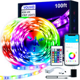 Lumiglow Color Changing LED Strip Light Kit 100ft – Housewarming Gift for Couples and College Students