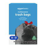 Amazon Basics Flextra Strength 30 Gallon Trash Bags – Reliable Liner for Homes with Kids and Pets, No Mess Carry