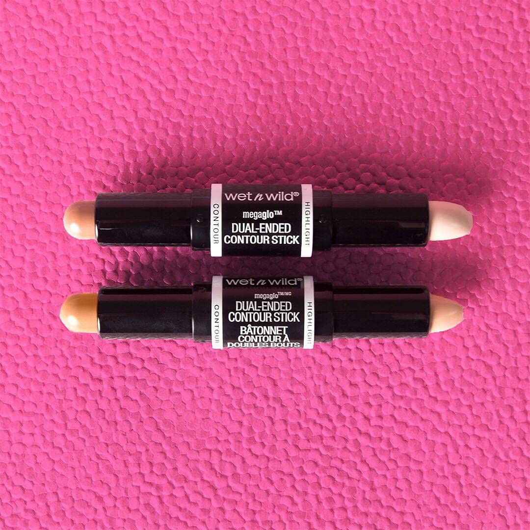 wet n wild MegaGlo Dual-Ended Contour Stick for Mid-40s Skin, Non-Cakey Daily Glow
