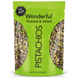 Wonderful Pistachios No Shells Roasted & Salted, No-Mess Snack for Study Sessions and Workdays, 24 Ounce Pouch