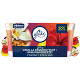 Glade Hawaiian Breeze & Vanilla Passion Fruit Candle – Bath Time Self-Care Ritual, 4.08 Oz 2 Pack