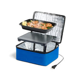 HOTLOGIC Mini Heated Lunch Box – Patterned Lunch Warmer Gift for Her, Him, and the Hard-to-Shop-For, 120V Black