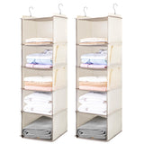 BOOMIBOO Hanging Closet Organizer with Side Pockets – Space-Saving Storage System for Shared Dorm and Home Office Closets