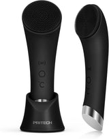 PRITECH Facial Cleansing Brush – Premium Heated Skin Tool, Elegant Silicone Massager for Elevated Vanity Styling