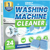 Washing Machine Cleaner Tablets – Calming Laundry Ritual, Septic-Safe Gasket Freshener, 24 Ct Bulk
