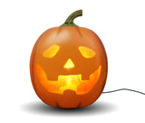 Jabberin' Jack Motion Sensor XL Pumpkin Projector – Kid-Friendly Halloween Decor for Playroom and Bedroom with No Flame, No Wax, and Auto-Activating Animation
