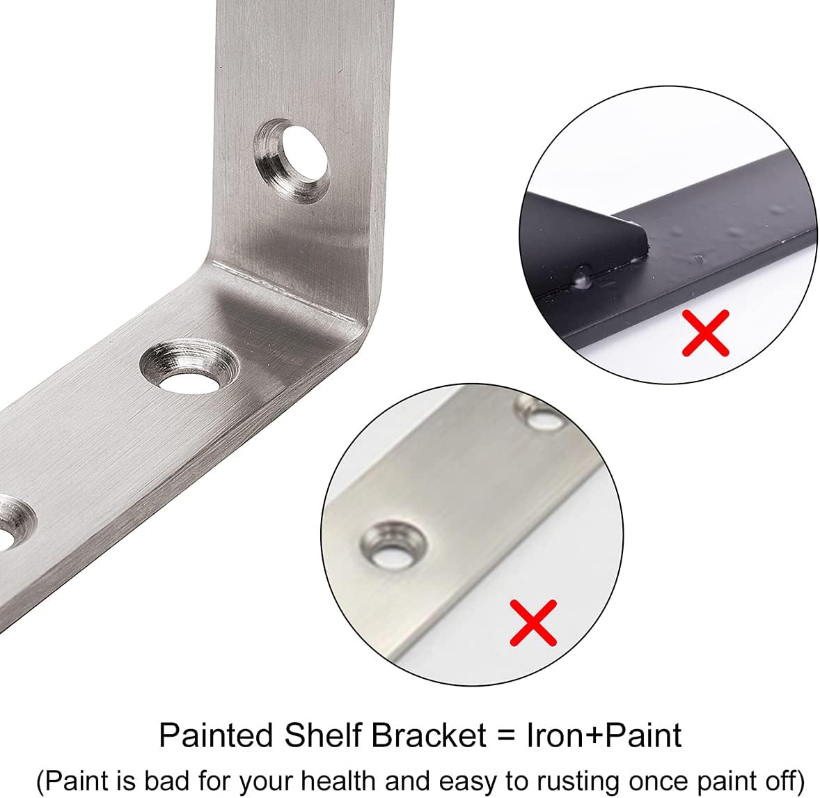 0.11 inch thick steel for high load capacity (35lb/15kg per pair)